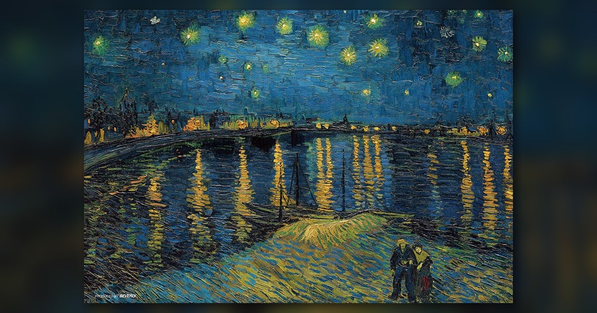 『ローヌ川の星月夜(ゴッホ)』の絵柄