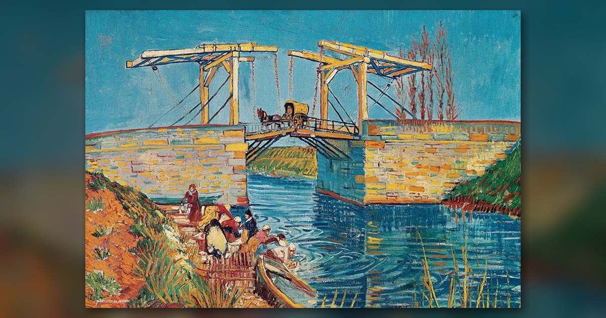 『アルルの跳ね橋(ゴッホ)』の絵柄