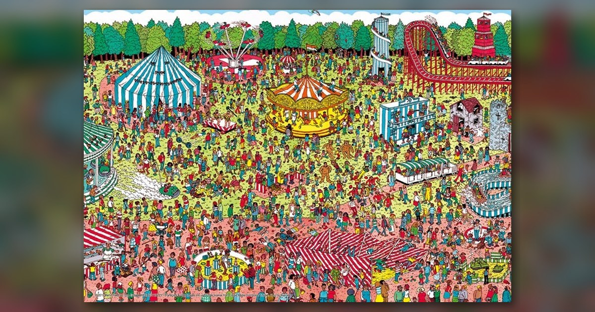 『Where's Wally? 休日の遊園地』の絵柄