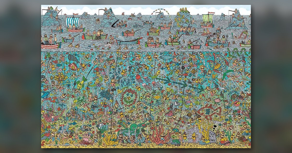 『Where's Wally? 深海のダイバー』の絵柄