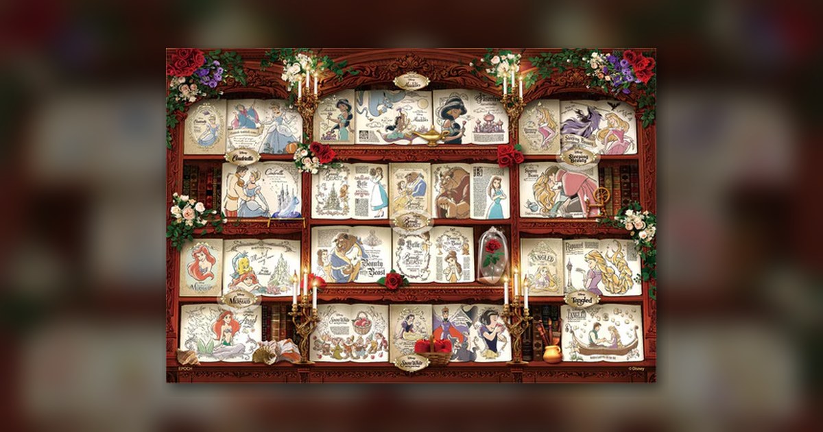 『Bookshelf / Disney Princess (ブックシェルフ / ディズニープリンセス)』300ピース（エポック社）