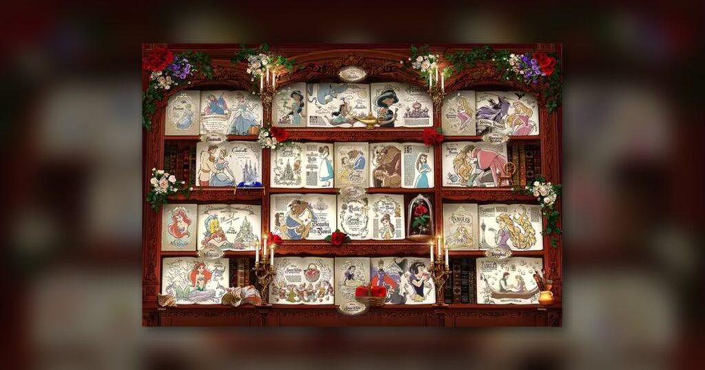 『Bookshelf / Disney Princess(ブックシェルフ / ディズニープリンセス)』1000ピース（エポック社）