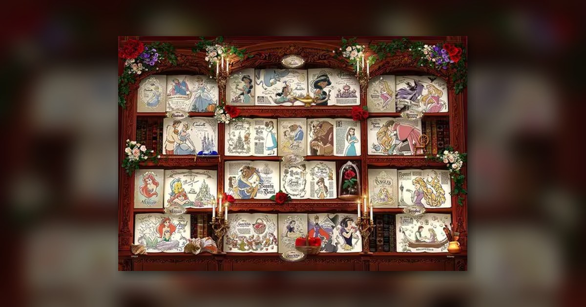 『Bookshelf / Disney Princess(ブックシェルフ / ディズニープリンセス)』1000ピース(エポック社)