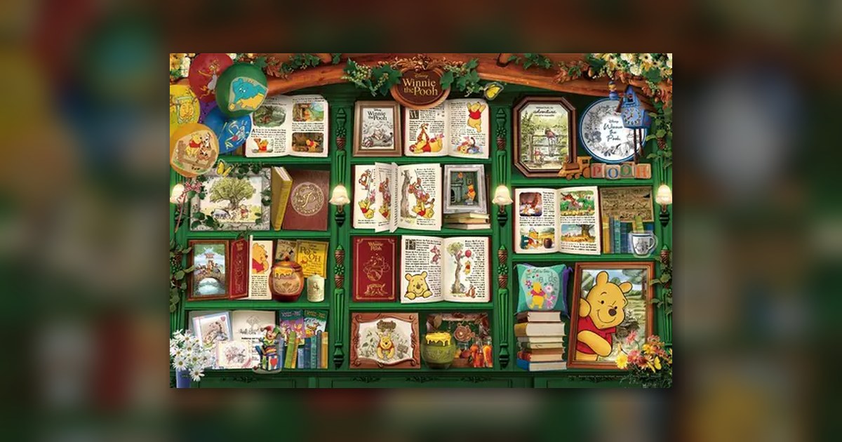 『Bookshelf/Winnie the Pooh(ブックシェルフ/くまのプーさん)』1000ピース(エポック社)