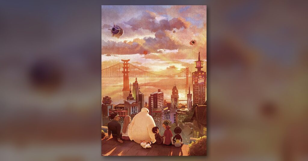 『夕景に偲ぶ（ベイマックス）』1000ピース（テンヨー）