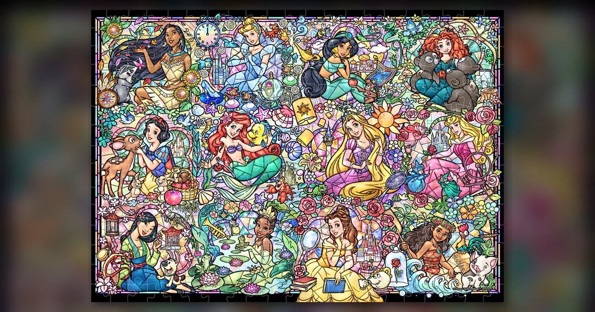 『ディズニープリンセス コレクション ステンドグラス』300ピース（テンヨー）