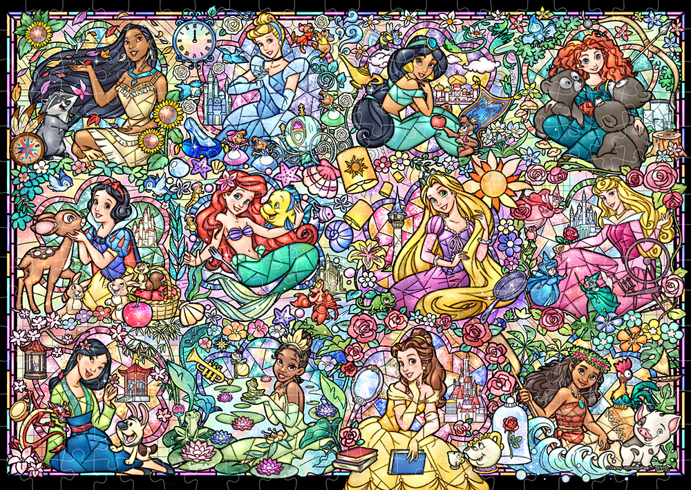 『ディズニープリンセス コレクション ステンドグラス』の絵柄