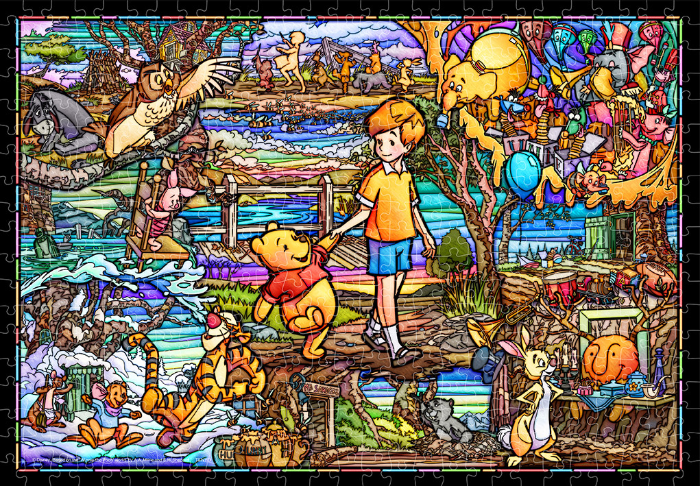 『くまのプーさん ストーリー ステンドグラス』の絵柄