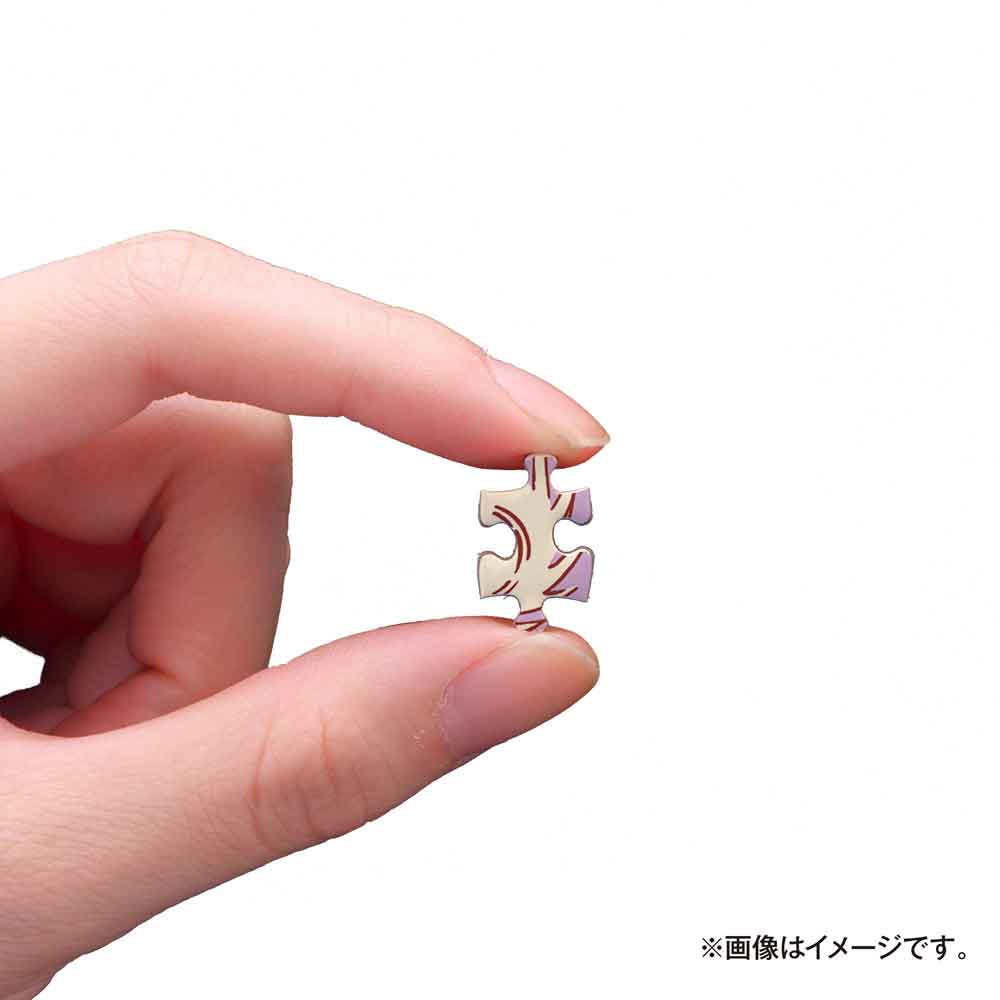 ピースを指でつまみ、大きさがわかるようにしたイメージ