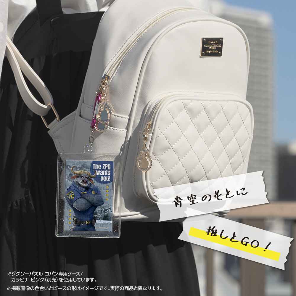 専用ケースに入れたコパンを、リュックに付けたイメージ