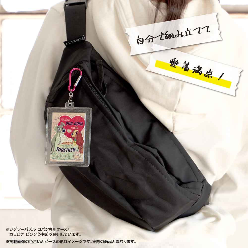 専用ケースに入れたコパンを、ボディバッグに付けたイメージ